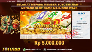Bukti JP Kemenangan SLOT GAME MAHJONG WAYS 29 jul 24