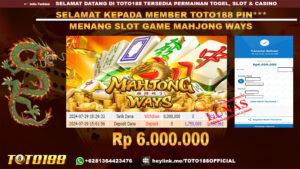 Bukti JP Kemenangan SLOT GAME MAHJONG WAYS 29 jul 24