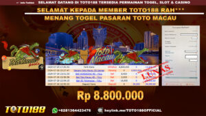Bukti JP Kemenangan TOGEL PASARAN TOTO MACAU 29 jul 24
