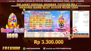 Bukti JP Kemenangan Slot Game SUGAR RUSH 1000 30 Juli 2024