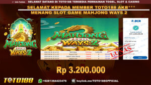 Bukti JP Kemenangan SLOT GAME MAHJONG WAYS 2 06 agust 24