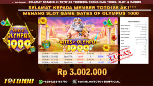 Bukti JP Kemenangan SLOT GAME GATES OF OLYMPUS 1000 12 Agust 24