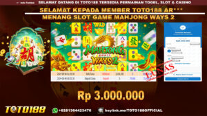 Bukti JP Kemenangan SLOT GAME MAHJONG WAYS 2 04 agust 24