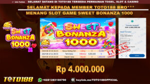 Bukti JP Kemenangan SLOT GAME SWEET BONANZA 1000 19 agust 2024