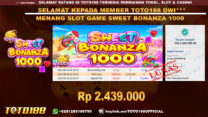 Bukti JP Kemenangan SLOT GAME SWEET BONANZA 1000 29 agust 2024