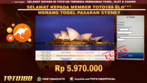 Bukti JP Kemenangan Togel Pasaran Sydney 08 Agust 24