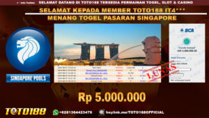 Bukti JP Kemenangan Togel Pasaran SINGAPORE 07 Agust 24