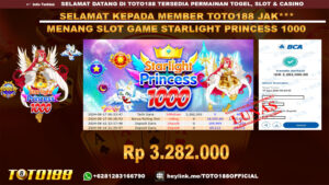 Bukti JP Kemenangan SLOT GAME STARLIGHT PRINCESS 1000 17 agust 24