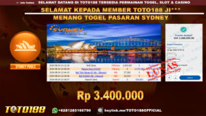 Bukti JP Kemenangan Togel Pasaran Sydney 24 Agust 24
