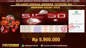 Bukti JP Kemenangan SICBO DICE 23 agust 2024