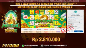 Bukti JP Kemenangan SLOT GAME MAHJONG WAYS 2 27 agust 24