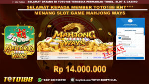 Bukti JP Kemenangan SLOT GAME MAHJONG WAYS 31 agust 24