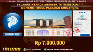 Bukti JP Kemenangan Togel Pasaran SINGAPORE 18 Agust 24