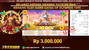 Bukti JP Kemenangan SLOT GAME GATES OF OLYMPUS 1000 01 Agust 24