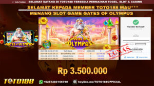 Bukti JP Kemenangan SLOT GAME GATES OF OLYMPUS 31 Agust 24
