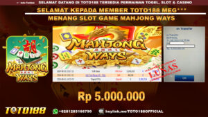 Bukti JP Kemenangan SLOT GAME MAHJONG WAYS 31 agust 24