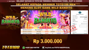 Bukti JP Kemenangan SLOT GAME WILD BANDITO 21 agust 24