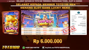 Bukti JP Kemenangan SLOT GAME LUCKY NEKO 22 agust 24