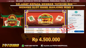 Bukti JP Kemenangan SLOT GAME MAHJONG WINS2 27 agust 24