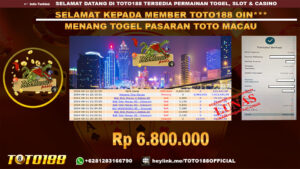 Bukti JP Kemenangan TOGEL PASARAN TOTO MACAU 11 Agust 24