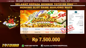 Bukti JP Kemenangan SLOT GAME MAHJONG WAYS 12 agust 24