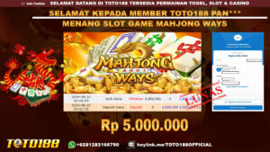 Bukti JP Kemenangan SLOT GAME MAHJONG WAYS 10 agust 24