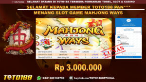 Bukti JP Kemenangan SLOT GAME MAHJONG WAYS 22 agust 24