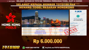 Bukti JP Kemenangan TOGEL PASARAN HONGKONG 11 agust 24