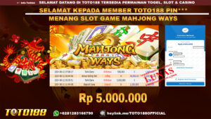 Bukti JP Kemenangan SLOT GAME MAHJONG WAYS 12 agust 24