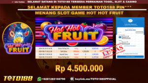 Bukti JP Kemenangan SLOT GAME HOT HOT FRUIT 17 agust 24