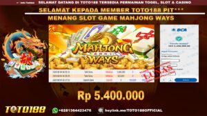 Bukti JP Kemenangan SLOT GAME MAHJONG WAYS 04 agust 24