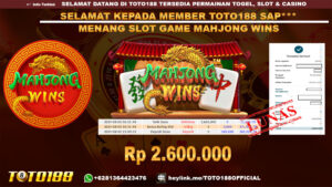 Bukti JP Kemenangan SLOT GAME MAHJONG WINS 03 agust 24