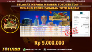 Bukti JP Kemenangan TOGEL PASARAN TOTO MACAU 13 Agust 24