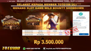 Bukti JP Kemenangan SLOT GAME WILD BOUNTY SHOWDOWN 19 Agust 24