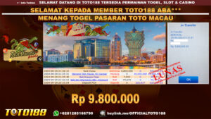 Bukti JP Kemenangan TOGEL PASARAN TOTO MACAU 29 SEP 24
