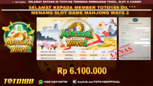 Bukti JP Kemenangan SLOT GAME MAHJONG WAYS2 16 SEP 24