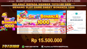 Bukti JP Kemenangan SLOT GAME SWEET BONANZA 1000 14 SEP 2024