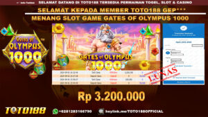 Bukti JP Kemenangan SLOT GAME GATES OF OLYMPUS 1000 01 Sept 24