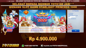 Bukti JP Kemenangan SLOT GAME STARLIGHT PRINCESS 1000 09 sept 24