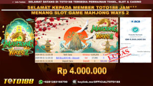 Bukti JP Kemenangan SLOT GAME MAHJONG WAYS2 21 SEP 24
