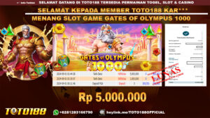 Bukti JP Kemenangan SLOT GAME GATES OF OLYMPUS 1000 01 Sept 24