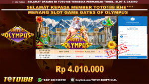 Bukti JP Kemenangan SLOT GAME GATES OF OLYMPUS 16 SEP 24