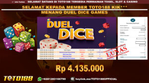 Bukti JP Kemenangan DUEL DICE GAMES 06 SEP 24