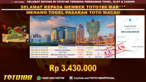 Bukti JP Kemenangan TOGEL PASARAN TOTO MACAU 12 SEPT 24