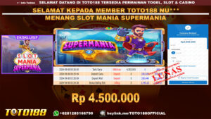 Bukti JP Kemenangan GAME SLOT MANIA SUPERMANIA 08 SEP 2024