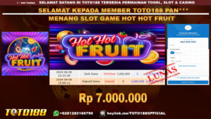 Bukti JP Kemenangan SLOT GAME HOT HOT FRUIT 08 SEP 2024
