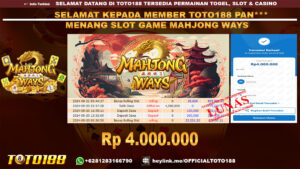 Bukti JP Kemenangan SLOT GAME MAHJONG WAYS 20 sept 24