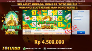 Bukti JP Kemenangan SLOT GAME MAHJONG WAYS 2 31 agust 24