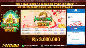 Bukti JP Kemenangan SLOT GAME MAHJONG WAYS 2 14 SEP 24