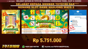 Bukti JP Kemenangan SLOT GAME MAHJONG WAYS 2 31 agust 24